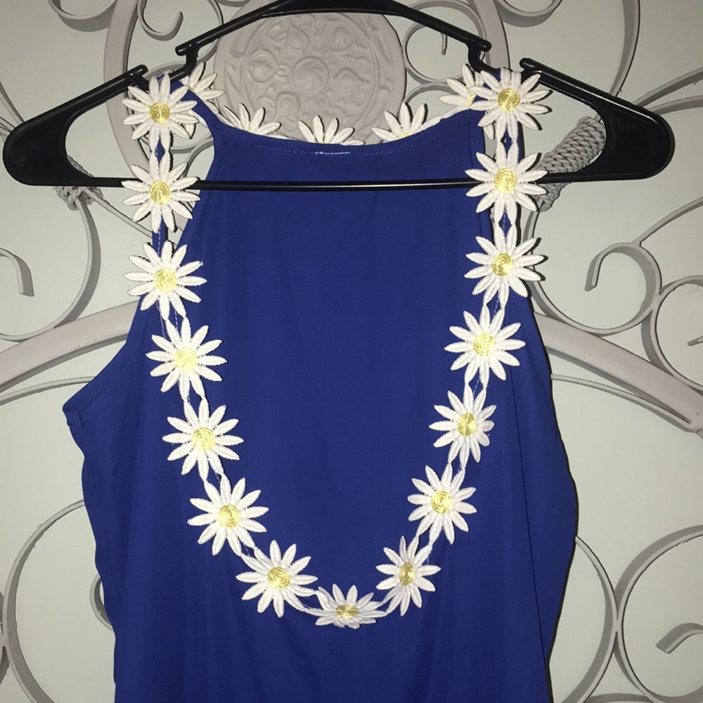 Sunflower scoop-back dress